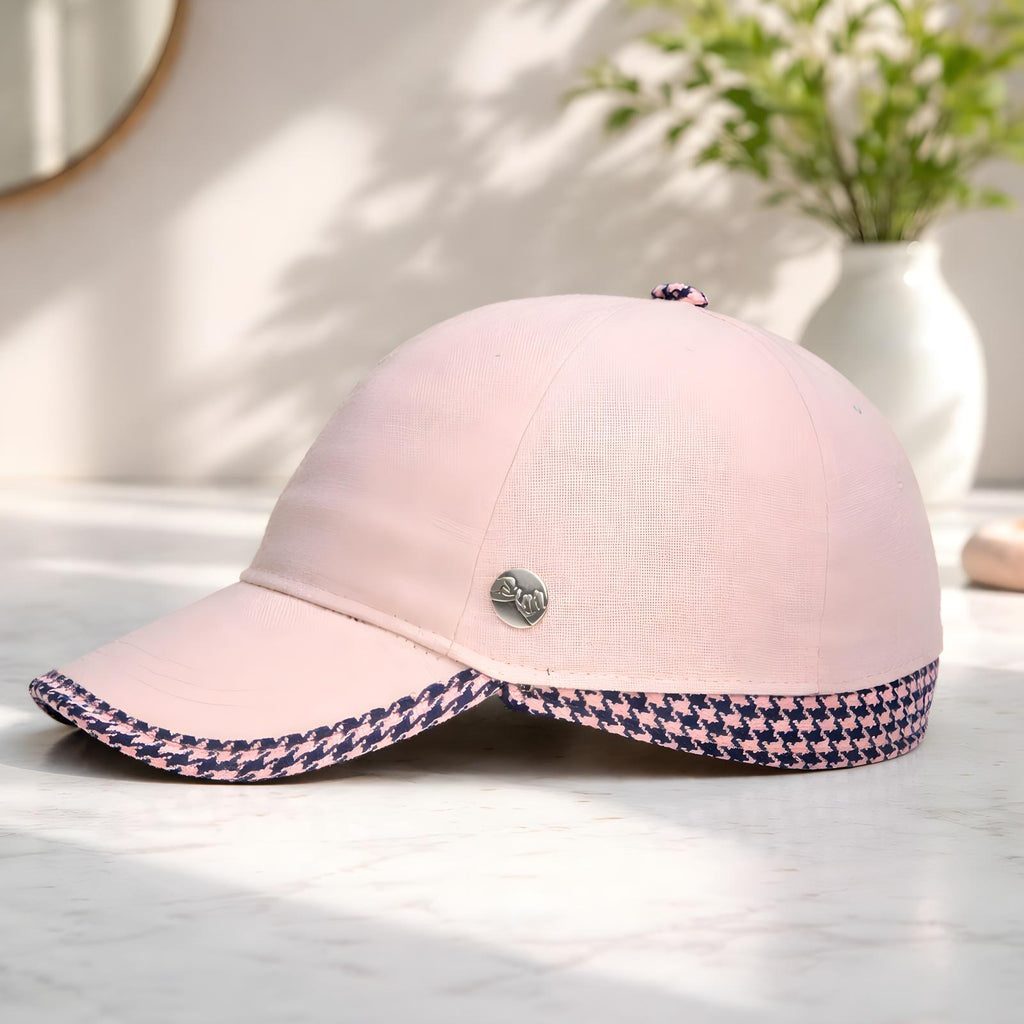 Cappello baseball puro Lino rosa