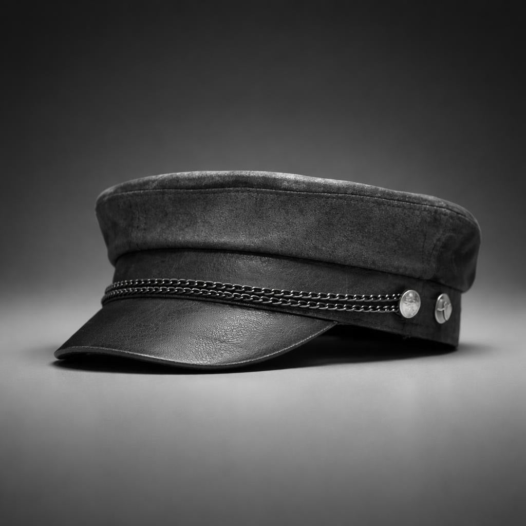 Modello Stewart in similpelle stile biker/vintage