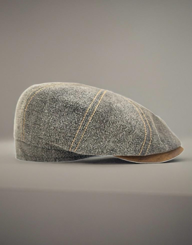Modello Irlanda in lino delavè grigio impunturato gold