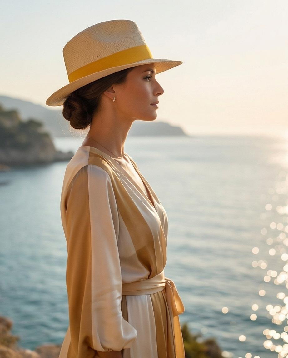 Panama originale Studio80 Beige e Yellow
