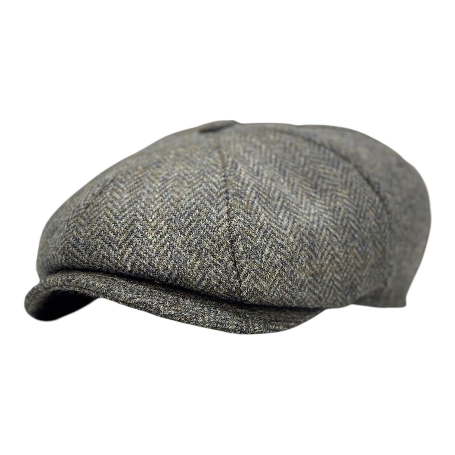 Modello Cork ottopezzi in tessuto lana shetland spinato grigio mélange