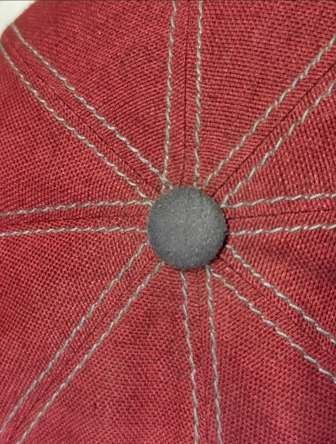 Modello Dublino puro lino rubino con fascetta