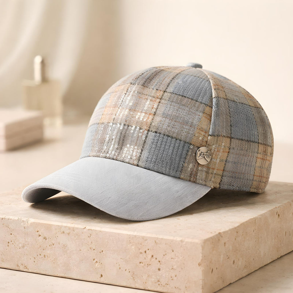 Modello baseball da donna in lino quadri