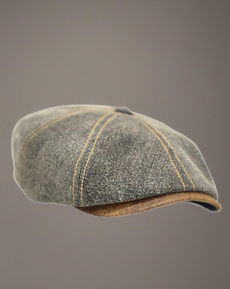 Modello Irlanda in lino delavè grigio impunturato gold