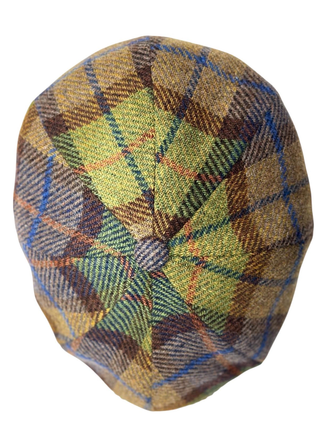 Modello Dublino con fascetta in tessuto shetland beige verde e velluto abbinato