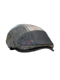 Modello London Conte in tessuto shetland patchwork con fascetta e visiera in vera pelle nappa