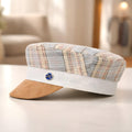 Modello Stewart in lino quadri lurex e micro payette