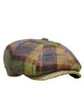 Modello Dublino con fascetta in tessuto shetland beige verde e velluto abbinato