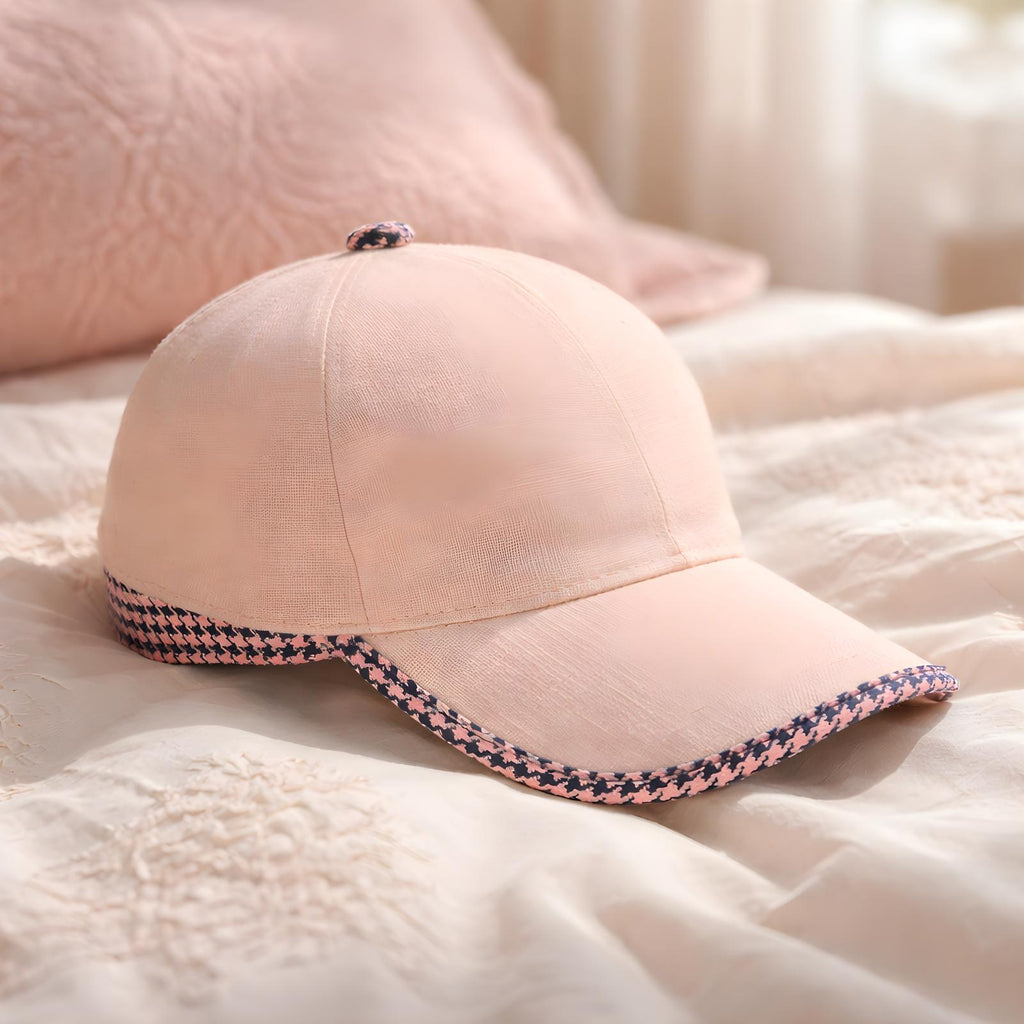 Cappello baseball puro Lino rosa