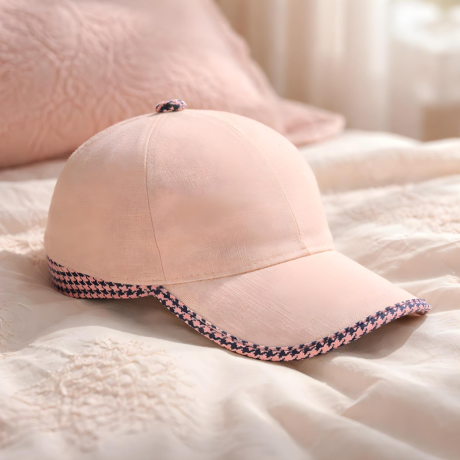 Cappello baseball puro Lino rosa