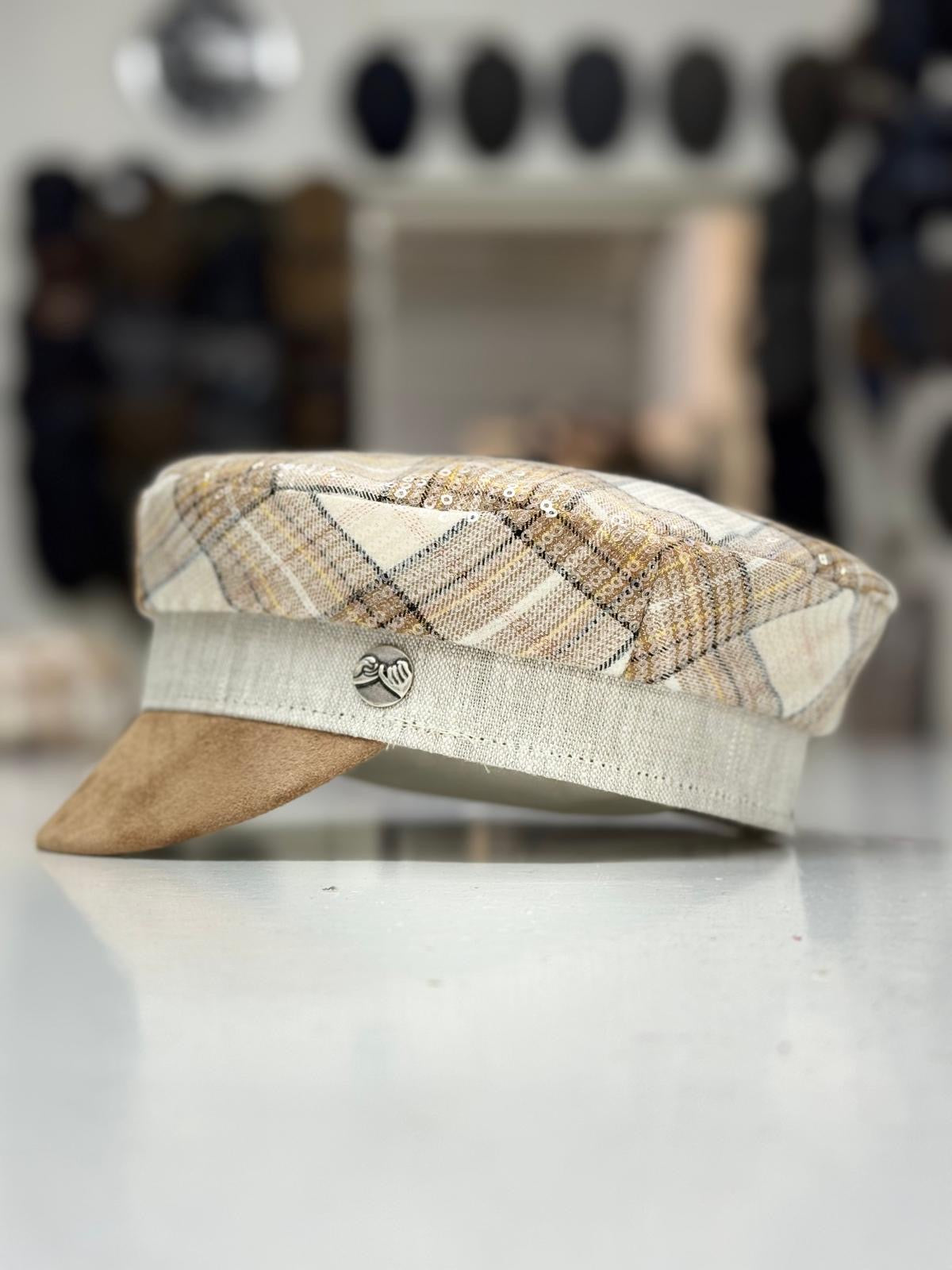 Modello Stewart in lino quadri bicolore e lurex